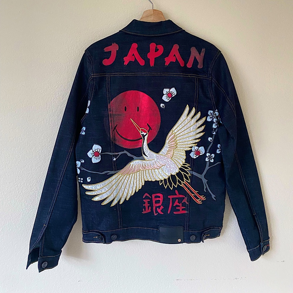Mens denim designer jacket